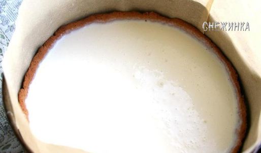 шоколадно-творожный тарт-суфле с малиной