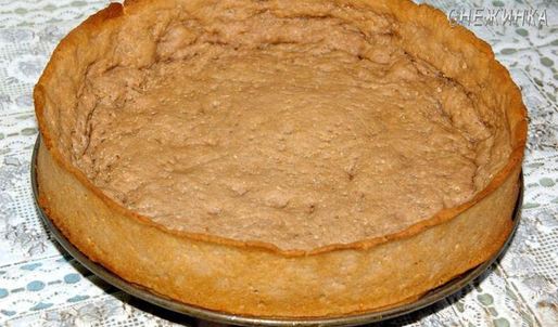 шоколадно-творожный тарт-суфле с малиной