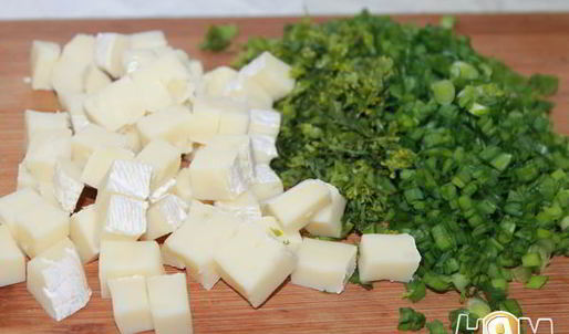 тарт из поленты с луком пореем