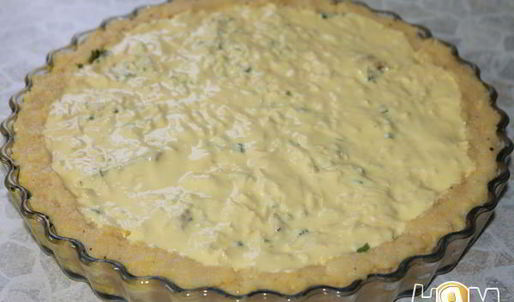 тарт из поленты с луком пореем