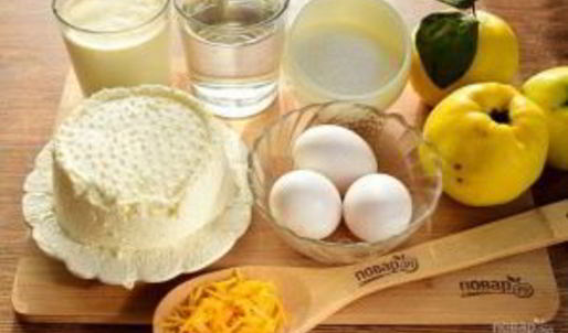 тарт с айвой и рикоттой