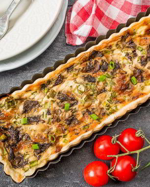 Тарт с грибами и сыром