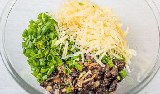 тарт с грибами и сыром