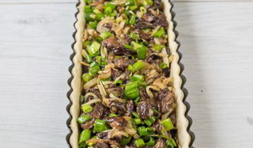 тарт с грибами и сыром