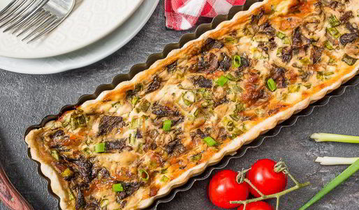 тарт с грибами и сыром