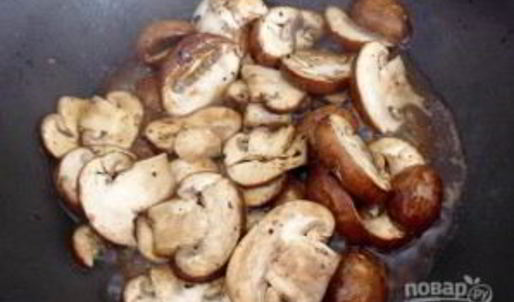 тарт с грибами и ветчиной