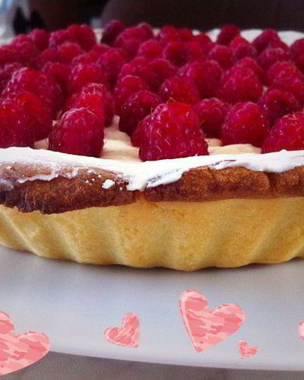 Рецепт тарта с малиной