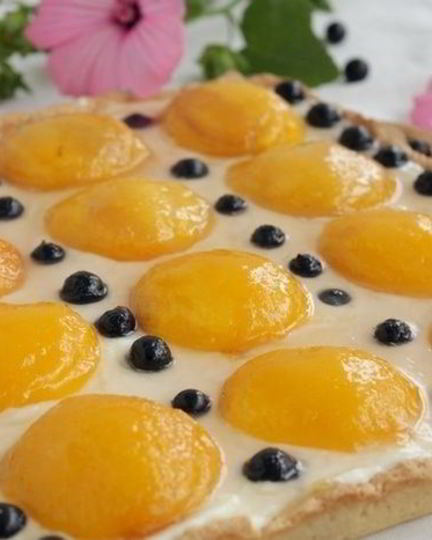 Рецепт тарта с персиками