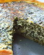 Тарт с сыром фета и шпинатом