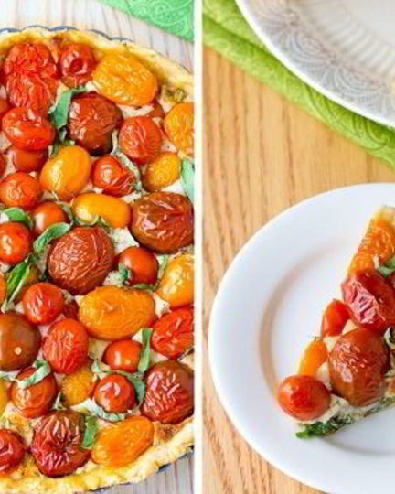 Рецепт тарта с сыром и томатами