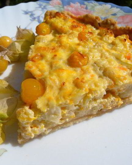 Рецепт тарта с цветной капустой и фезалисом