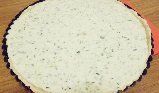 тарт с зеленым горошком