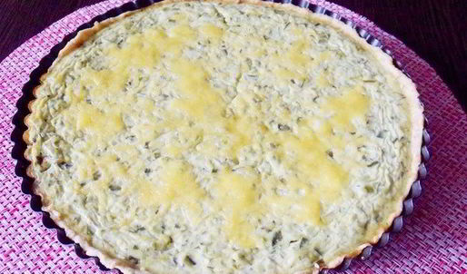 тарт с зеленым горошком