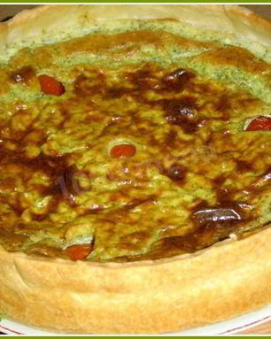 Тарт сырно-творожный с зеленью