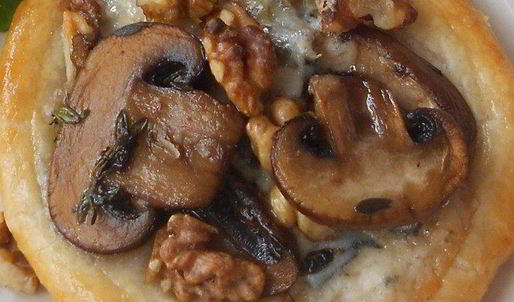 тарты с грибами и грецкими орехами