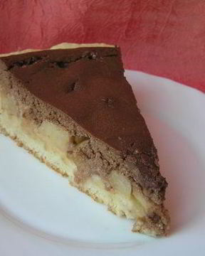 Творожно-шоколадный тарт с дыней