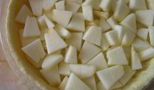 творожно-шоколадный тарт с дыней