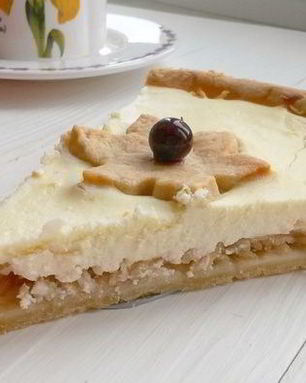 Творожно-яблочный тарт