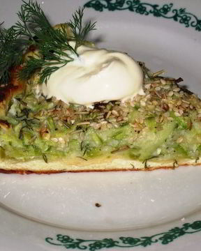 Творожный тарт с кабачковой начинкой