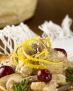 Волованы с грибами и осетриной