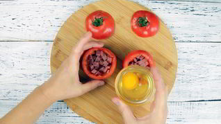 Яичница с помидорами