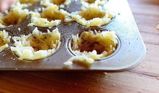 картофельные корзинки с яичницей-глазуньей