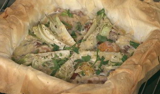 королевская яичница на тесте фило