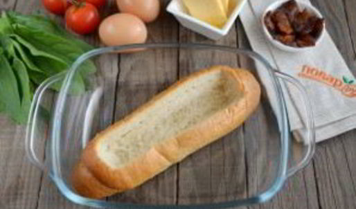 сказочная булка с яичницей внутри