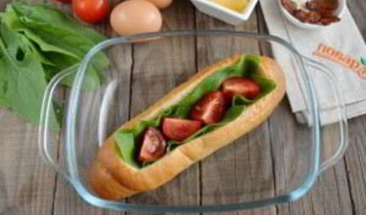 сказочная булка с яичницей внутри