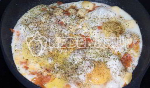 яичница на завтрак