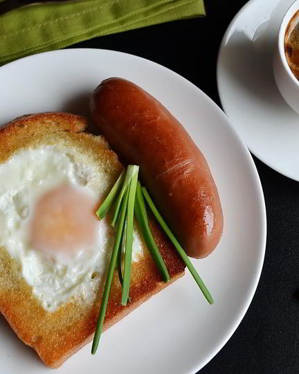 Рецепт яичницы по-французски