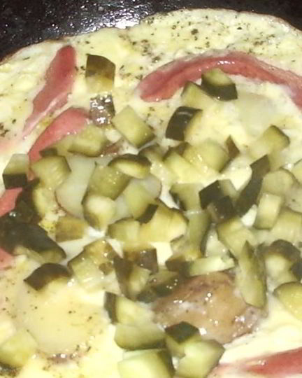 Рецепт яичницы с огурцами