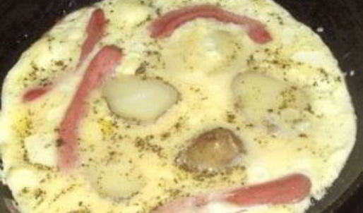 яичница с огурцами