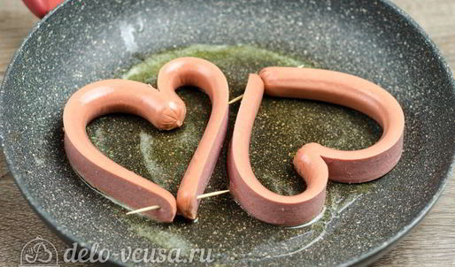 яичница сердце