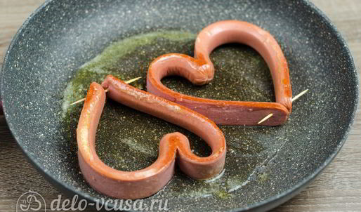 яичница сердце