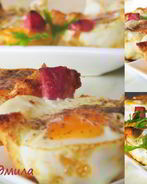 Яичница в батоне с ветчиной