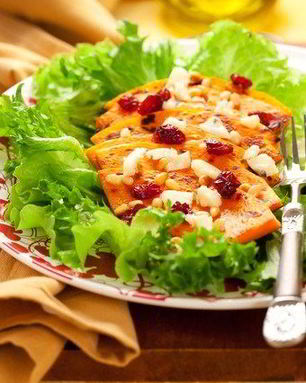 Закуска из тыквы с клюквой и курагой