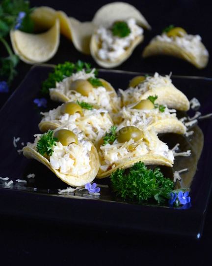 Рецепт закуски на чипсах