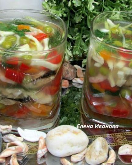 Рецепт заливного морского дна