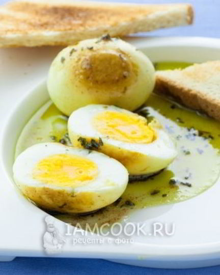 Рецепт жаренных с травами вареные яйца