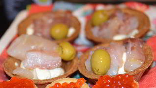 Закуски в тарталетках