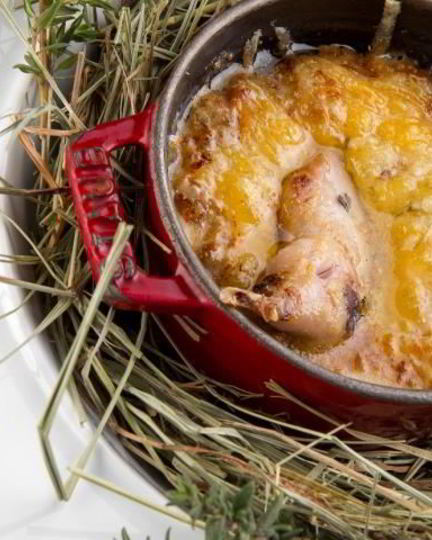 Рецепт жульена из белых грибов с перепелкой