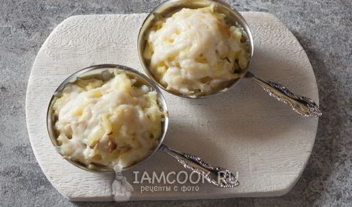 жульен с картошкой и грибами