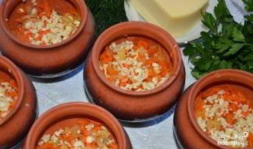 жульен со свининой и картошкой