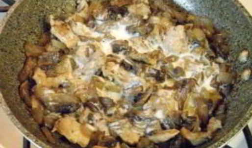 жульен в тарталетках с грибами и курицей