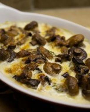 Жюльен из грибов и баклажан