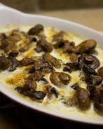 Жюльен из грибов и баклажан