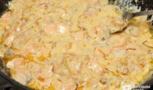 жюльен из красной рыбы