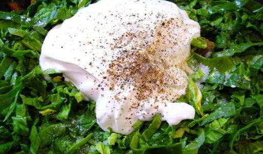 жюльен с грибами и шпинатом